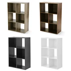 Stylish cube organizer bookcase. The top panel and middle shelves each support up to 22 lbs and the bottom panel...