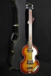 HOFNER HCT500/1 CONTEMPORARY BEATLE BASS GUITAR. Recreating the style of the 1964 version, it features a sustain block...
