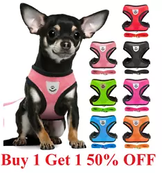 Harness x 1, leash x 1. Reflective-sealed dog or cat harness with reflective pipes, generate excellent reflective...