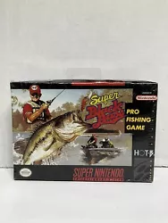 Super Black Bass Pro SNES Factory Sealed Super Nintendo New In Box 1992. As pictured box remains factory sealed and...