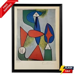 PABLO PICASSO HAND SIGNED PRINT WITH COA. Artist: Pablo Picasso (1881-1973). We specialized in paintings, lithographs,...