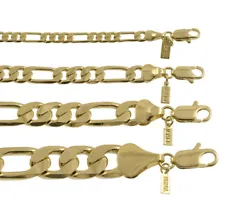 Chain Material - 18 KT gold plated on jewelers brass. Weight - Varies by size - Largest chain weighs 170 grams. Each...