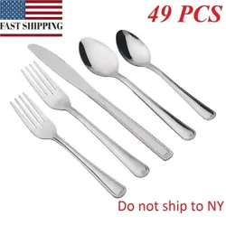 • DURABLE - The stainless steel flatware looks great during use while ensuring years of durability. • COMFORTABLE-...