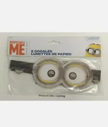 Despicable Me Birthday Party Minions Paper Goggles NEW Supplies Gifts 8 Masks.