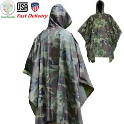 After the poncho is rolled out, it is a rectangular piece of earth cloth (100 139), and the waterproof buttons under...