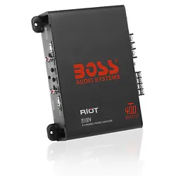 Get clear sound on the trails with the BOSS Audio Systems R1004 4 Channel Class A/B Amplifier. Our Class-A/B amplifiers...