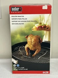 Weber Poultry Roaster Rack 6428 Beer Can Chicken Roaster Weber Grill BBQ.