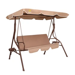 Nice C Patio Swing Chair, Porch Swings Bench, Canopy Glider, with Adjustable Tilt, Extra Thick Removable Cushion...