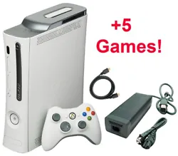 Xbox 360 Console, White color.