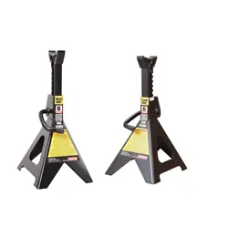 Black Jack 6 Ton Jack Stands Pair. Ratchet Type. These Torin Jack stands are equipped with solid handles and...
