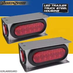 PRODUCT 2 LED TRAILER TRUCK HD STEEL HOUSING BOX w/CLEAR 6