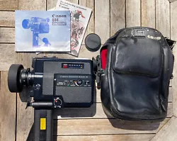 Camera  Canon 514XL-S Super 8 Movie Camera - document + housse dorigineTourne aux 2 vitesses, zoom et dezoomNon...