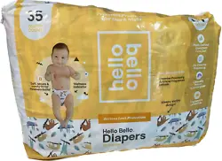 Hello Bello Baby Diapers Eco-Friendly Size Newborn Sloths 35 Count Up to 10 Lbs