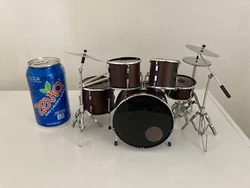 Miniature Drum Set, Drums Kit. Condition is 