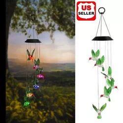 Solor Power features a unique design with six color changing hummingbird hanging under the wire that illuminates at...