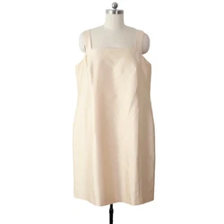 NWT talbots champagne silk sheath dress. luxurious woven blend 51% silk 49% cotton.