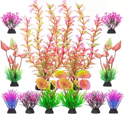 Colorful aquarium decorations will make your aquarium full of vitality. A set of 12 aquarium plants, 6 different...