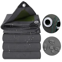 Note: The coating inside of both green anb black canvas tarp is Green. Type: Tarp. Made of thick industrial grade 19...