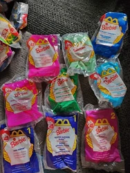Lot of Vintage McDonalds Kids Happy Meal toys 1996 - 1998 Time Barbie, Hot Wheels, Beanie Babies, Space Jam, Simba,...