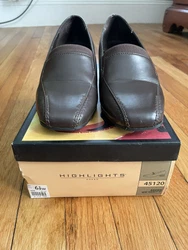 Highlights Women Dress Shoes Brown 6-1/2W.