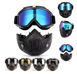 1 x Riding Motocross Goggles. Adult Flexible Nose and Protective Face Glasses. Feature: Removable Glasses, Filtration...