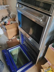 Wolf Double Stack wall convection oven. Part# D0303F/S. Condition is used. The oven is to be installed in a built in...