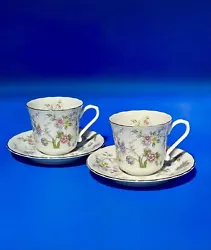 This charming set of teacups and saucers from Andrea by Sadek is a delightful addition to any collection. The beautiful...