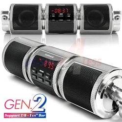Dual Waterproof Speaker with Aluminum Stereo Main Unit. High Performance Power Amplifier Built-in. Speaker Clamp...