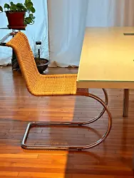 This MR chair by Mies van der Rohe is one of his most beautiful and successful designs. This sale is for one chair. AS...