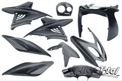 Jeu de carénages look carbone 9 pièces YAMAHA Aerox MBK Nitro.