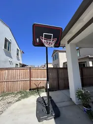 NBA Official 44 Inch Portable Basketball System Hoop with Polyethylene Backboard. Condition is Used. Shipped with USPS...