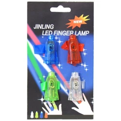 4X Finger LED Doigts Lumineux Multicolores Soirée Fête Party. Multicolores, attache élastique. Illuminez vos...