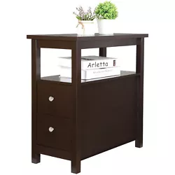 High Quality: our 2 drawer side table is made of premium P2 MDF and Pine material, durable, solid and with high weight...