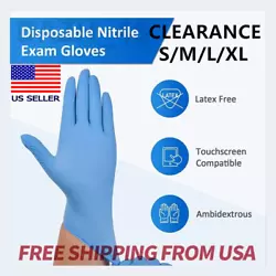 HIGH PREMIUM GRADE GLOVES - These Nitrile Exam Gloves are thicken 4 mil (4 gram), with better elasticity, stretchable...
