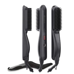 1 Beard straightener brush. If you use beard oil to care your beard, it may appear a little smoke when straighten your...