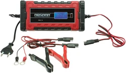 Adapté à toutes les batteries de 6/12V jusquà 120 Ah fourni avec connecteur rapide pour moto.