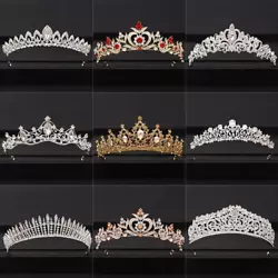 Item Type: Wedding tiara / Crown. Material: Crystal, Rhinestone, Pearl,Copper wire. Occasions:...