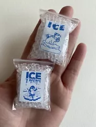 2 Bags Dollhouse Ice Cubes Small 1:12 or 1/6 Scale Miniature Kitchen Drink Party.These could be used in a 1:12 or 1:6...