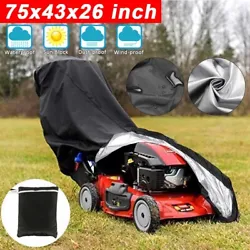 Windproof - A tough tightening cord at the bottom allows walk behind lawn mower cover to be secured to the machine. No...