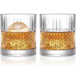 This set of 2Crystal Whiskey Glasses lends an air of sophistication to any event, featuring an old fashioned design....