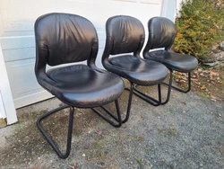 Set of 3 Herman Miller Black Leather Lounge Chairs Office Chair- Modern MCM. Beautiful set of 3 authentic herman miller...