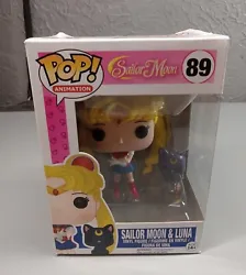 Funko Pop! Animation Sailor Moon and Luna #89 Vinyl Figure with Protector. Box shows slight signs of wear. 