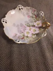 Rosenthal Bavaria Moliere China Nappy Handled Dish bon bon candy / Flowers. Very nice condition. Beautiful,  see...