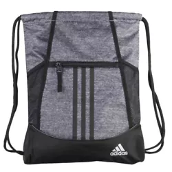 NWT adidas Alliance II Sackpack Drawstring Bag Gray Black Bag Backpack  5143952