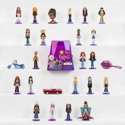 Series 1 Bratz mini figures, includes the display case.  The figures from the advent calendar do not come with stands....