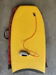 Vintage Morey Boogie Board Mach 7-7 Bodyboard with leash And Carrying Case.