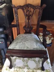 VINTAGE CHILDS AND OR DOLLS CHIPPENDALE STYLE ARM CHAIR