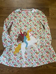 Mini Boden Unicorn Dress-size 7-8Like new, except for a pinhole on the top of the shoulder. (See last picture). Not...