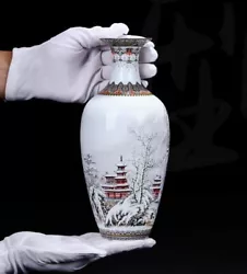 Ceramic Vase Flowers Crafts Pot Vintage Jingdezhen Chinese Antique Reproduction 