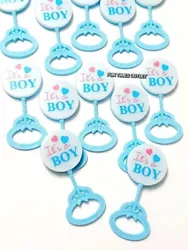 24 Its A Boy Blue Baby Rattle Baby Shower Party Favors Gender Reveal Decoration Rattles Are Almost 4